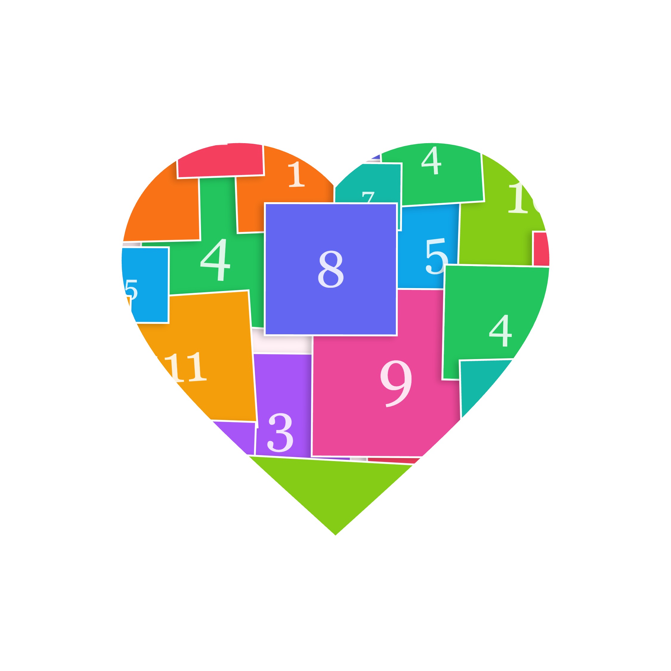 Heart collages preview